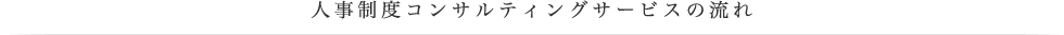 人事制度コンサルティングサービスの流れ